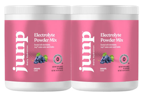 JUNP grape electrolyte powder with scoop for zero-calorie hydration