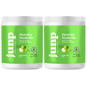 JUNP Electrolytes Green Apple powder tub for quick hydration.