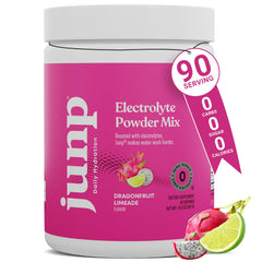 JUNP electrolytes powder dragonfruit limeade for flavorful hydration during workouts.