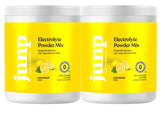 JUNP Electrolytes Lemonade powder tub ready for hydration and flavor.