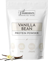 Just Ingrediants vanilla protein powder jar, clean label nutrition