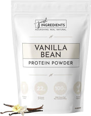 Just Ingrediants vanilla protein powder jar, clean label nutrition
