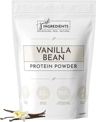 Just Ingrediants vanilla protein powder jar, clean label nutrition