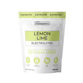 JUST INGREDIENTS Lemon Lime Electrolytes bottle shows bright powder and hydration support.