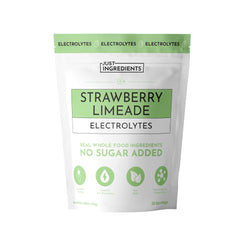 JUST INGREDIENTS Strawberry Limeade electrolytes bottle for refreshing hydration on the go.
