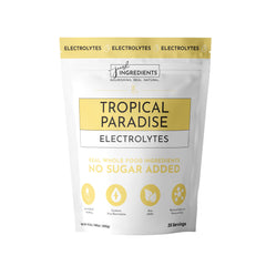 Just Ingredients Tropical Paradise Electrolytes bottle ready for refreshing workout hydration