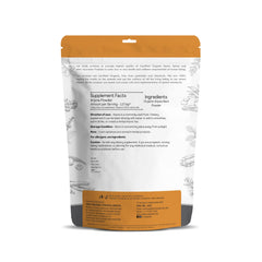 Just Jaivik Ashoka Bark Powder bag opened, ready to scoop for easy use