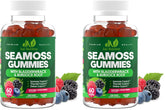 Just Nutrients Sea Moss 3000mg gummies bottle showing berry flavor for daily immune support.