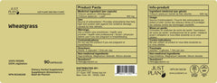Just Plant Wheatgrass Capsules packaging featuring eco-friendly label and convenient daily use.