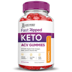 Gummies with B12 and folate from Justified Laboratories Fast Ripped Keto ACV