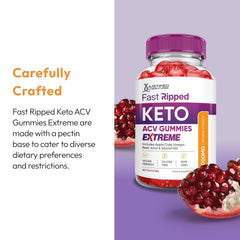 Justified Laboratories Fast Ripped ACV Gummies sabor frambuesa irresistible.