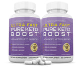 Justified Laboratories Keto Boost bottle being poured supports ketosis routines.