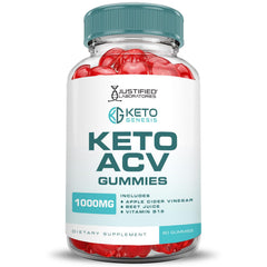 Justified Laboratories vegan non-GMO gummies packaging details.
