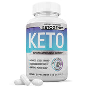 Justified Laboratories Ketogenix bottle front with 60 capsules for keto support