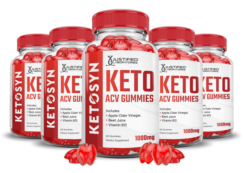 Justified Laboratories Ketosyn Keto ACV Gummies bottle for convenient daily use