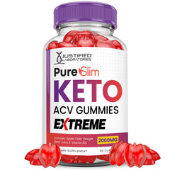 Justified Laboratories Pure Slim Keto ACV Gummies 3-pack, convenient bulk for daily routine.