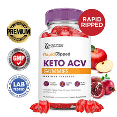 Close-up of Justified Laboratories Rapid Ripped gummies highlighting pectin-based chew