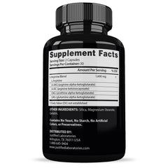 Justified Laboratories Savage Grow Max capsules close-up highlighting the per-serving formula.