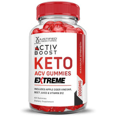 Justified Laboratories Activboost Gummies pack shot, 3-pack for easy stocking.