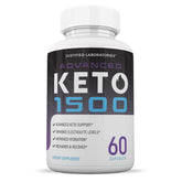 Justified Laboratories Advanced Keto 1500 bottle and capsules for easy keto support