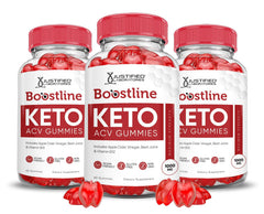 Justified Laboratories Boostline Keto ACV Gummies bottle for daily routine with keto-friendly apple cider vinegar.