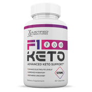 Justified Laboratories F1 Keto Pills bottle with 60 capsules for a month-long keto support