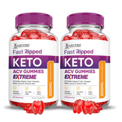 Justified Laboratories fast ripped keto acv gummies pack front for daily on-the-go routine
