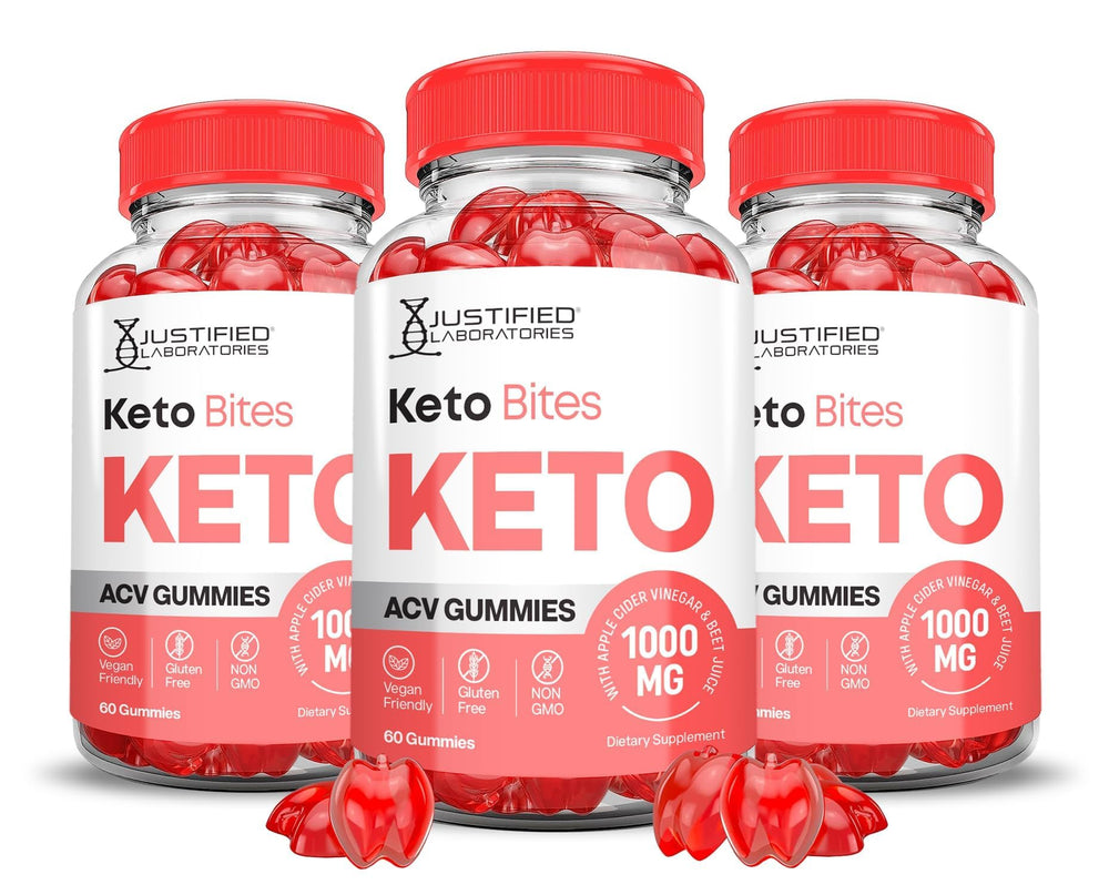 Justified Laboratories Keto Bites apple cider vinegar gummy for daily energy support.