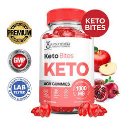 Justified Laboratories Keto Bites pomegranate flavor gummy for a tasty bite.