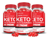Justified Laboratories Keto Crave gummies 3-pack on countertop for easy daily cravings support.