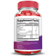 Justified Laboratories ACV gummies close-up showing beet and pomegranate flavor