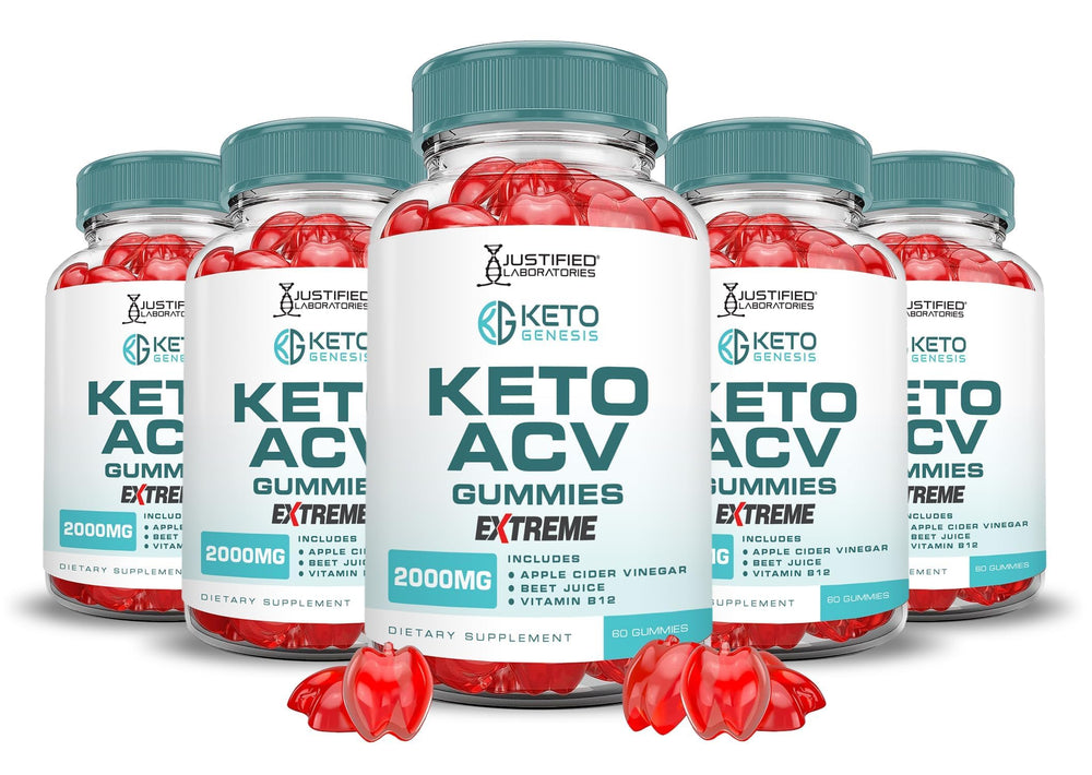 Justified Laboratories Keto Genesis gummies 5-pack front view for daily convenience
