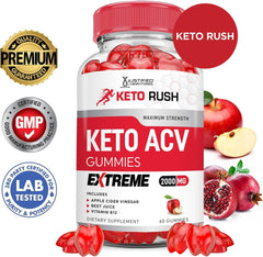 Justified Laboratories Keto Rush gummies show beet juice powder in chewable form.