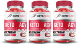 Justified Laboratories Keto Rush gummies 3-pack front view for daily keto support.