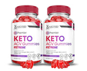 Justified Laboratories Premier Keto ACV Gummies 2-pack front label, vegan and gluten-free daily wellness