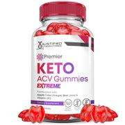 Justified Laboratories Premier Keto ACV gummies bottle front for daily nutritional support.