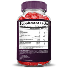 Justified Laboratories Proton Keto ACV bottle back view with ingredients