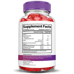 Justified Laboratories Pure Slim Keto ACV Gummies back label shows ingredients for daily support