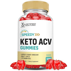Justified Laboratories Speedy Keto ACV Gummies bottle for easy daily Apple Cider support
