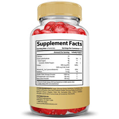 Label of Justified Laboratories gummies showing vegan, non-GMO formula.
