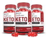 Justified Laboratories Trim Tummy keto ACV gummies bottle for convenient daily chew.