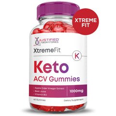 Justified Laboratories Xtreme Fit Keto ACV Gummies vegan label emphasizes plant-based formula