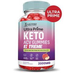 Closeup of Ultra Prime Keto ACV Gummies highlighting vibrant flavor.