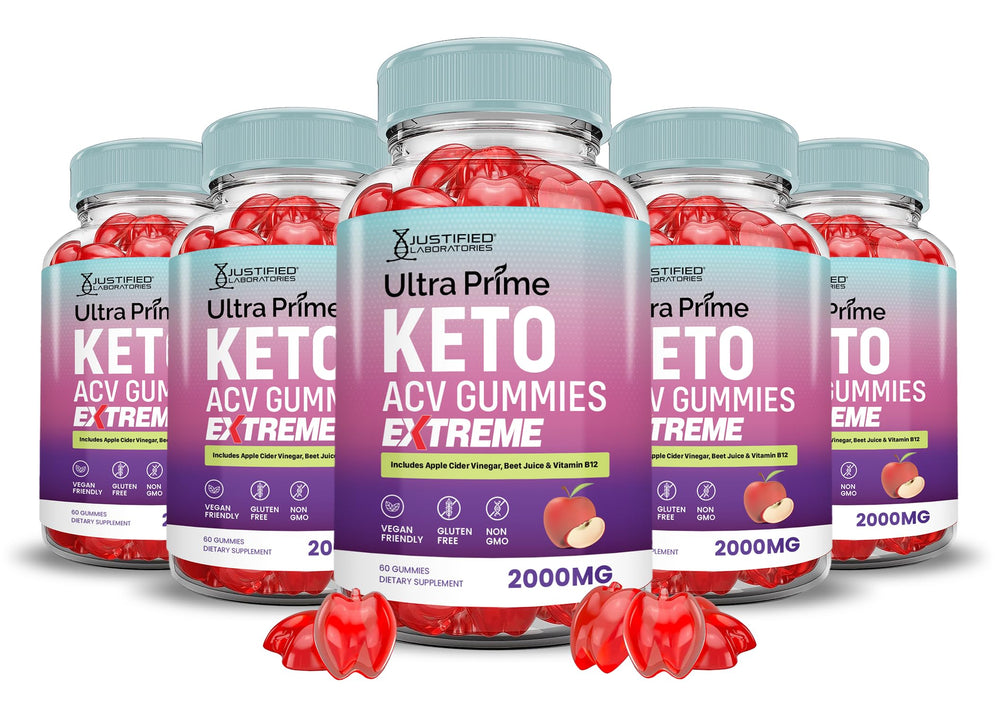 Justified Laboratories Ultra Prime Keto ACV Gummies packaging for easy daily use.