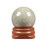 Justinstones Amazonite sphere offers calming energy for meditation and home decor.