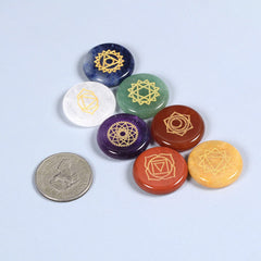 Justinstones Amethyst and Green Aventurine 7-chakra stones for focused meditation.