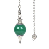 Justinstones Green Agate Dowsing Pendulum 40mm focus during divination