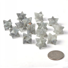 Justinstones 1-inch Labradorite Merkaba stone ready for meditation.