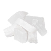 Justinstones large white selenite specimen collection for display and calm ambiance.