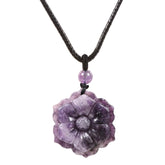 Justinstones Lepidolite flower pendant, 30mm, adds a natural focal point to outfits